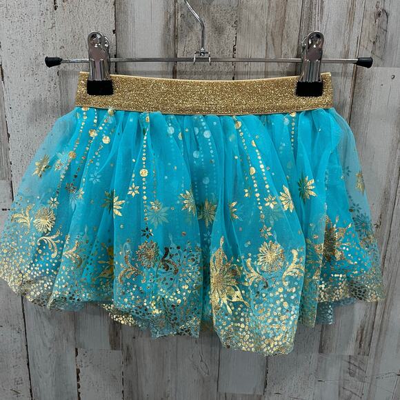 Disney Frozen Elsa Shiny Tulle Skirt Skort Toddler Baby Girl Size 18 Months - Picture 4 of 5